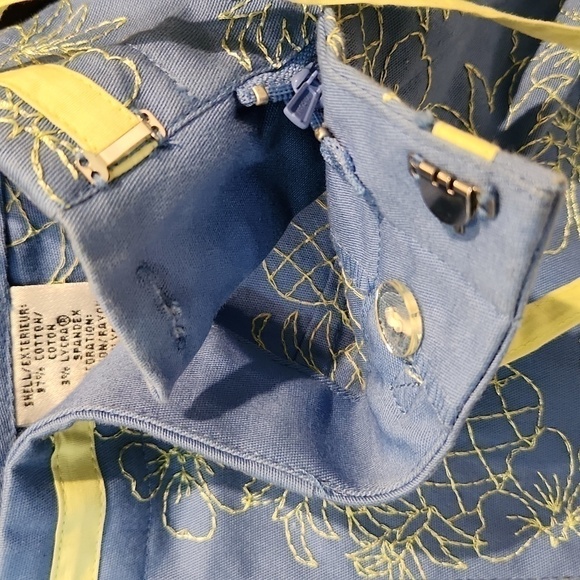 Talbots Pineapple Embroidered Pants - Picture 5 of 6